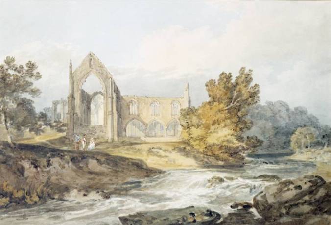 Bolton Abbey, Yorkshire, on the Wharfe circa 1798 by Joseph Mallord William Turner 1775-1851